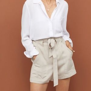 H&M Conscious Collection Paper Bag Shorts BEIGE